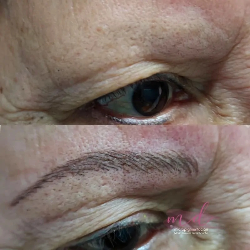 Resultado micropigmentación cejas natural Barcelona